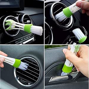 2PCS Car Air Vent Cleaning Brush Dust Remover Cleaning Cloth Tool for Car Air Conditioner