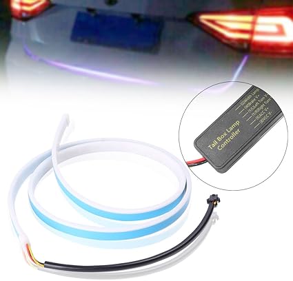 Car FlexibleStrip Light RGBStrips Bar Streamer Brake Trunk Cargo Tail Lights Turn Signal Brake Flash Lighting Waterproof