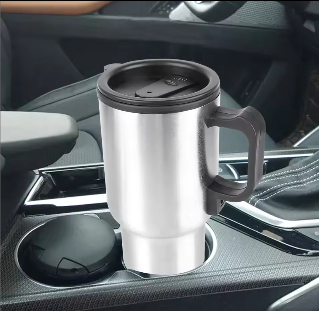 Car Heated Mug Car Vacuum Cup 450ml Heating Cup Stainless Steel Heating Cup Vehicle Vacuum Cup Stainless Steel Cups Travel Coffee Mug Electric Car High Capacity